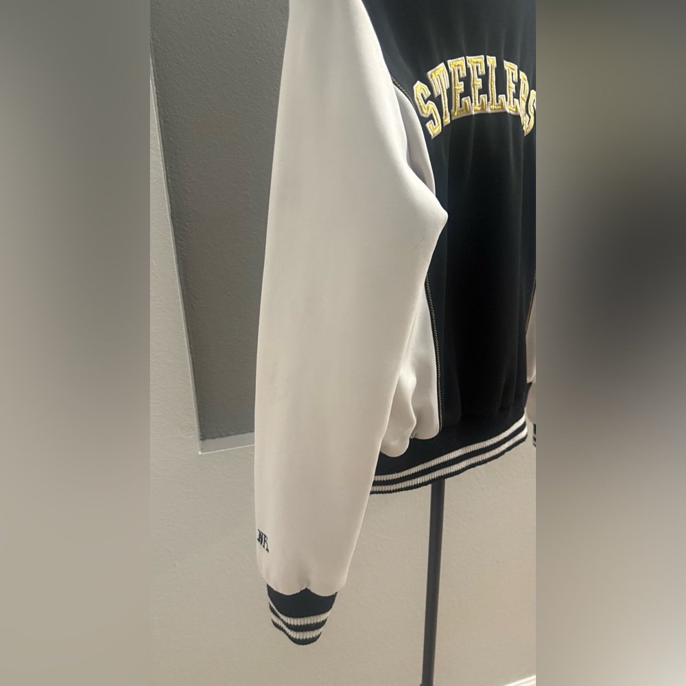 Vintage 80’s NFL Pittsburgh Steelers Reversible Yellow & Black Bomber Jacket - Picture 7 of 12